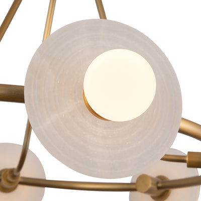 Dahlia 28-in Steel Chandelier