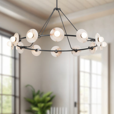 Dahlia 46-in Steel Chandelier