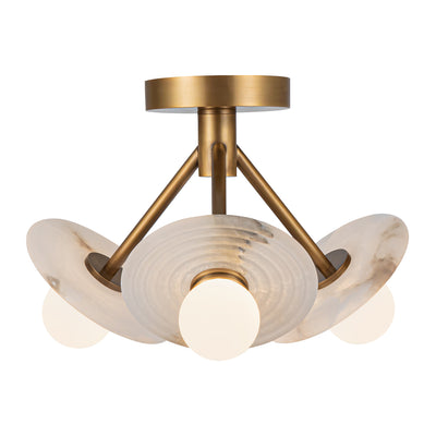 Dahlia 13-in Steel Semi-Flush Mount