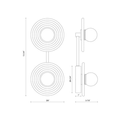 Dahlia 14-in Steel Vanity Light