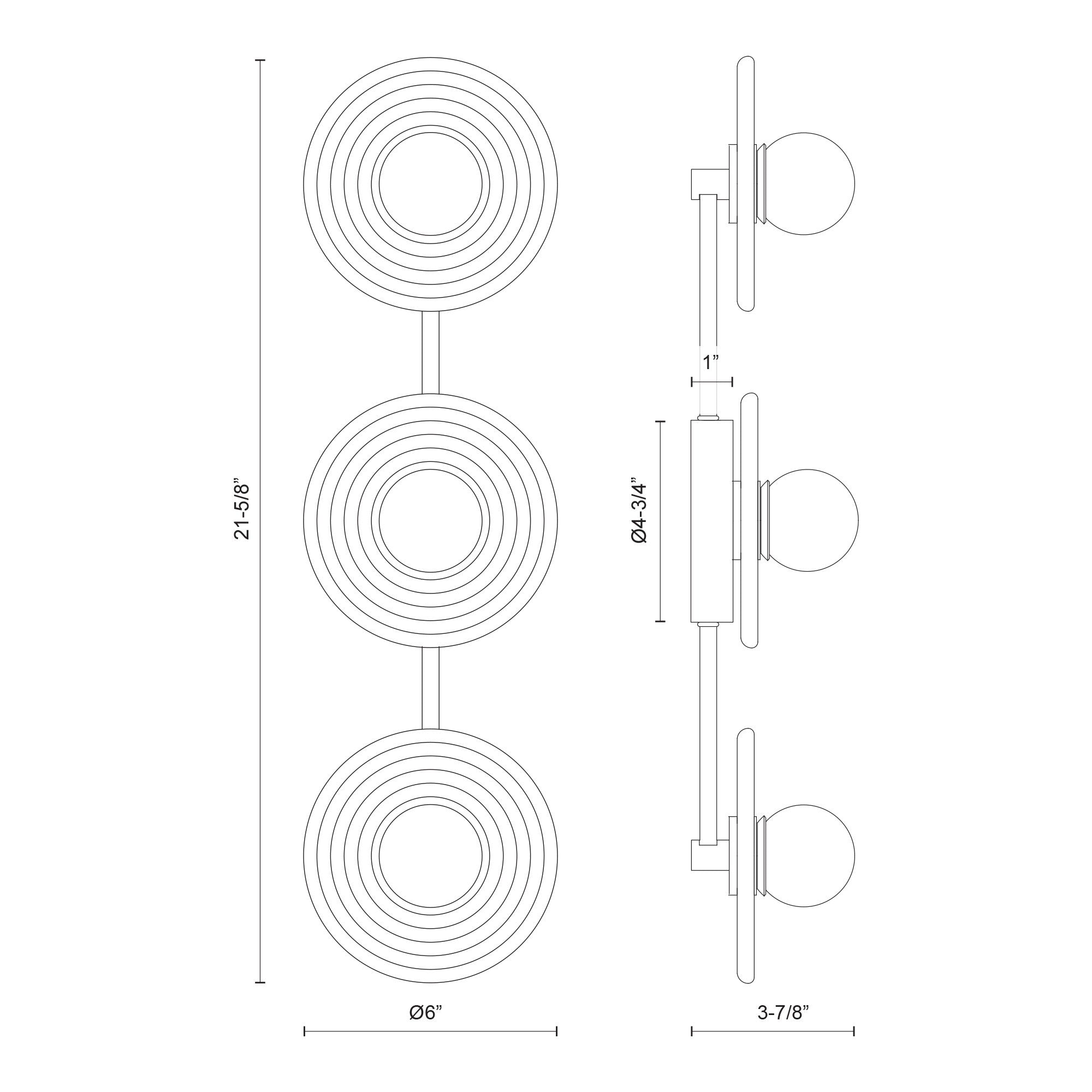 Dahlia 22-in Steel Vanity Light