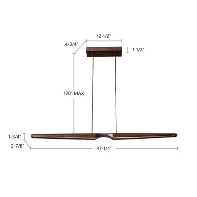 Dakota 42-in Steel Linear Pendant