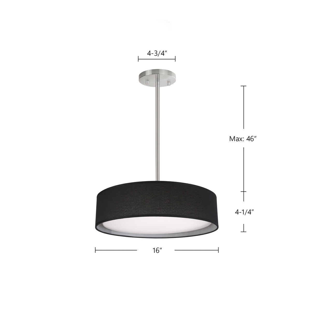 Dalton 16-in Steel Pendant