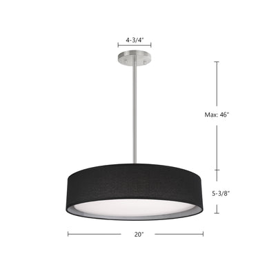Dalton 20-in Steel Pendant