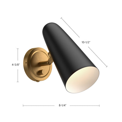 Daniel 5-in Steel Vanity Light