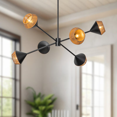 Daphne 38-in Steel Chandelier