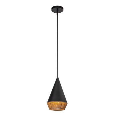 Daphne 7-in Rope-Wrapped Damp-Rated Pendant