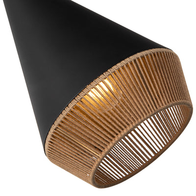 Daphne 7-in Rope-Wrapped Damp-Rated Pendant