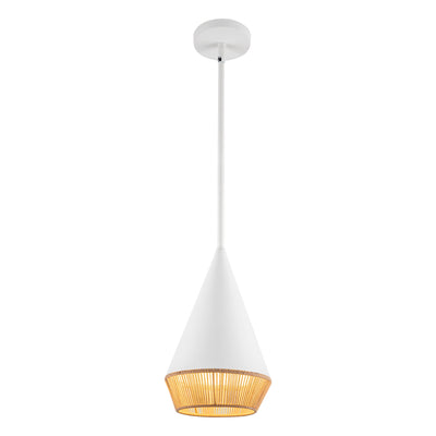 Daphne 7-in Rope-Wrapped Damp-Rated Pendant