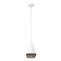 Daphne 7-in Rope-Wrapped Damp-Rated Pendant