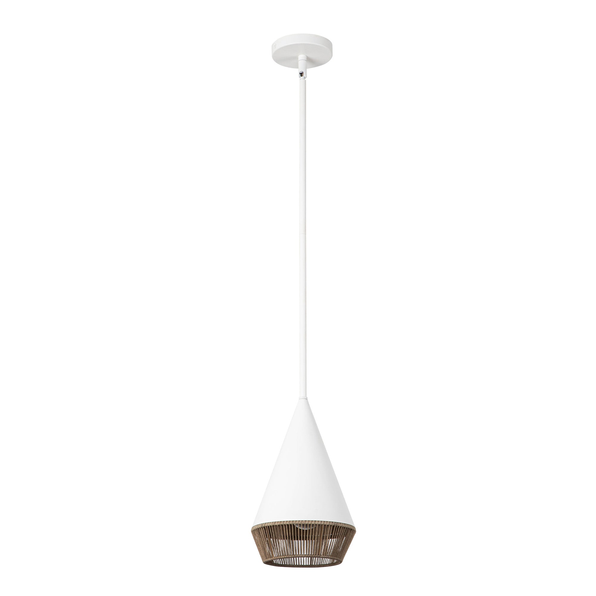 Daphne 7-in Rope-Wrapped Damp-Rated Pendant