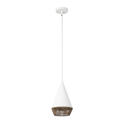 Daphne 7-in Rope-Wrapped Damp-Rated Pendant