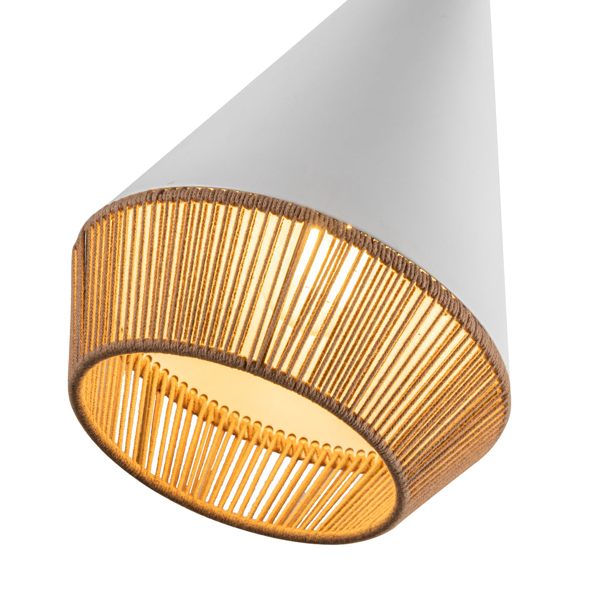 Daphne 7-in Rope-Wrapped Damp-Rated Pendant