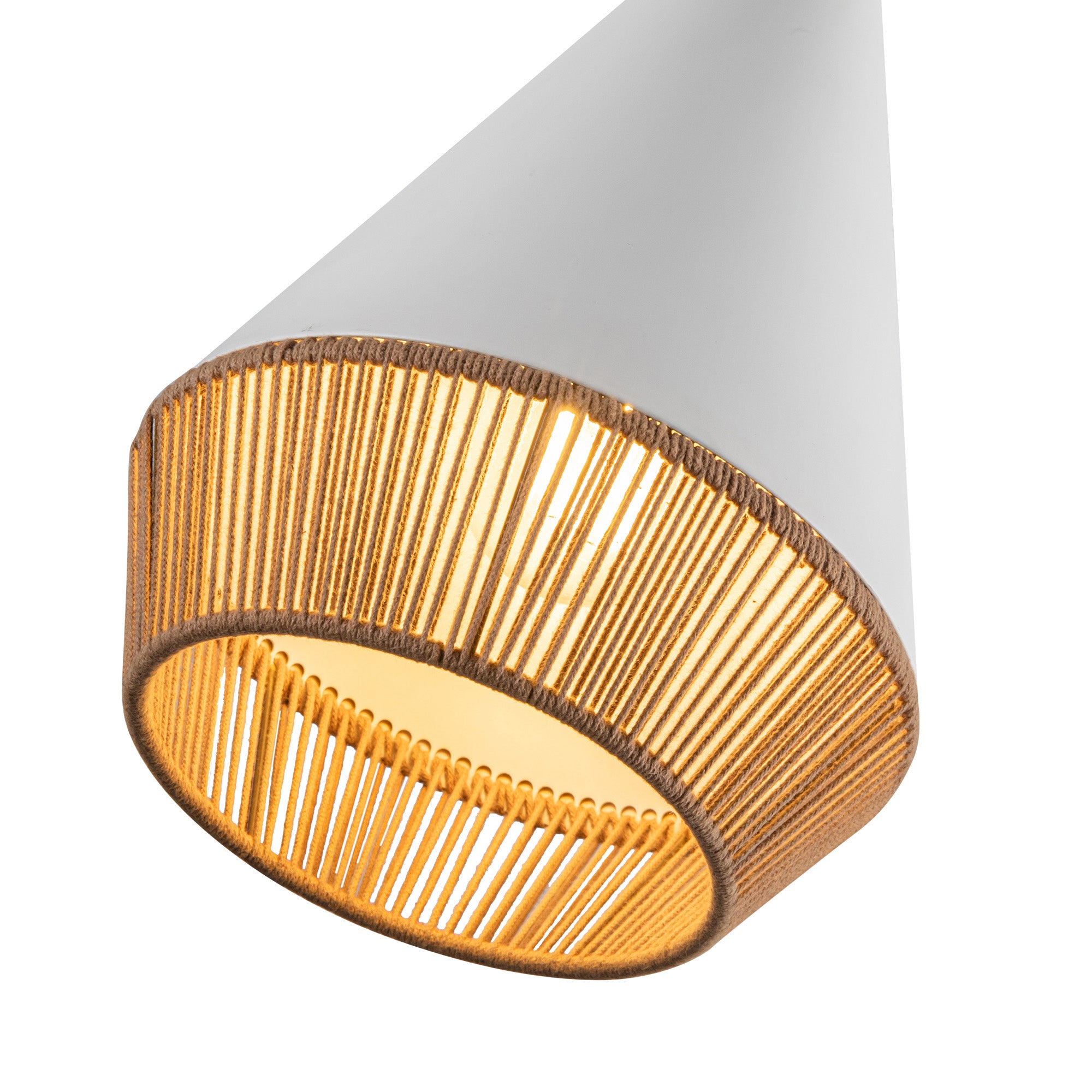 Daphne 7-in Rope-Wrapped Damp-Rated Pendant