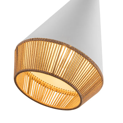 Daphne 7-in Rope-Wrapped Damp-Rated Pendant