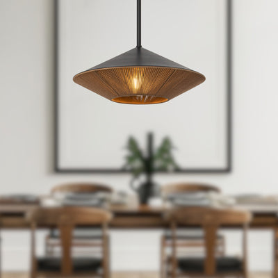 Daphne 15-in Steel Pendant