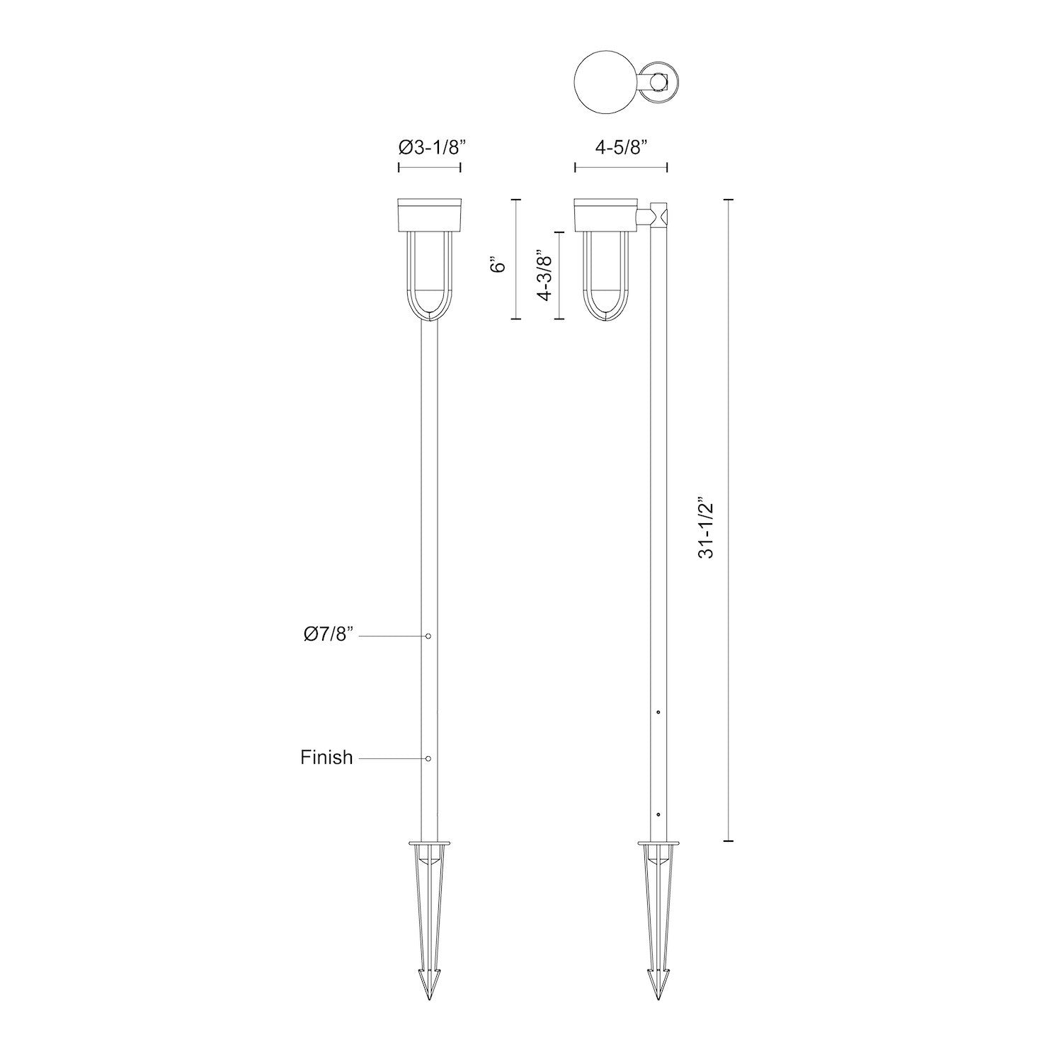 Davy 31-in Aluminum Outdoor Path Light
