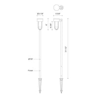 Davy 31-in Aluminum Outdoor Path Light