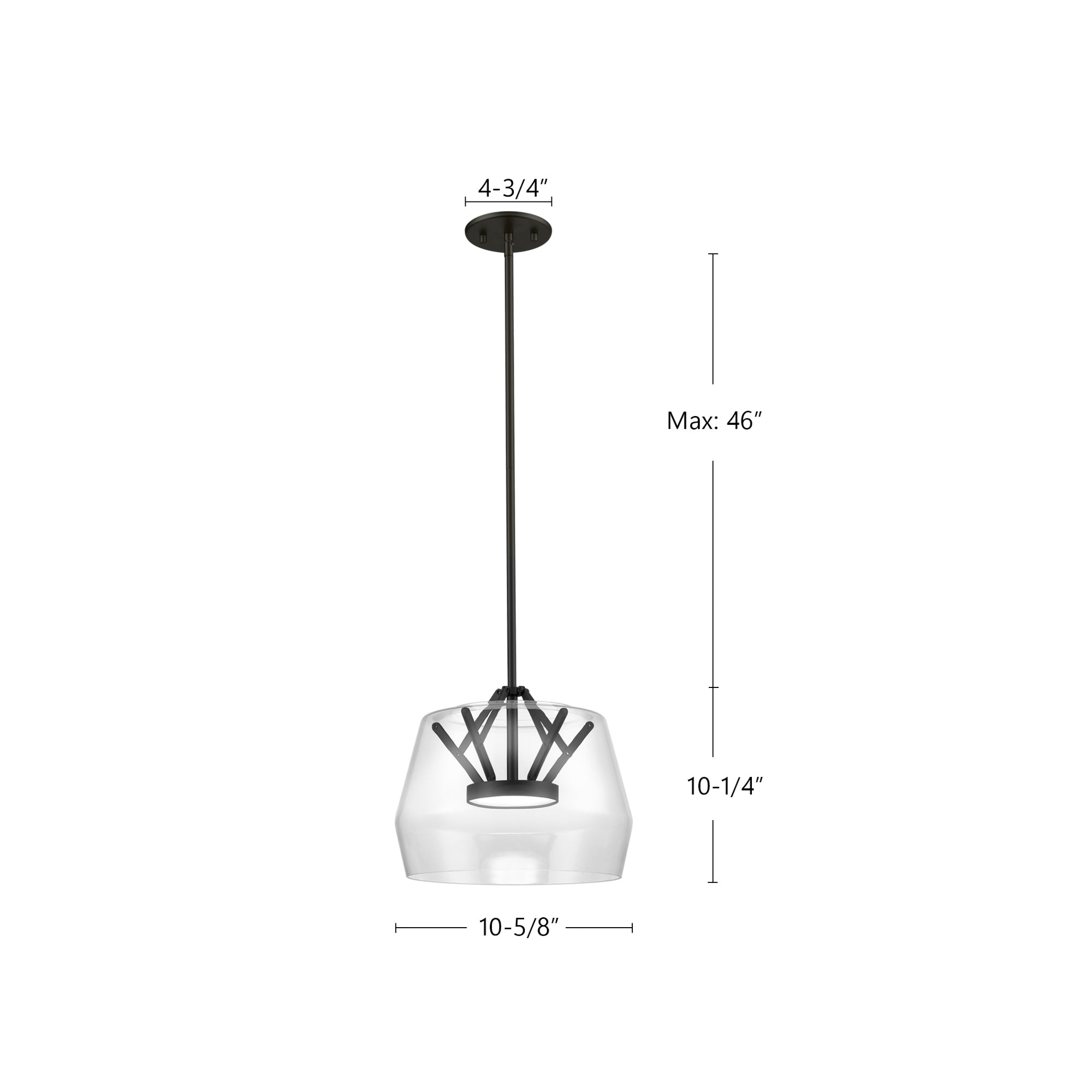 Deco 12-in Clear Glass Shade LED Pendant