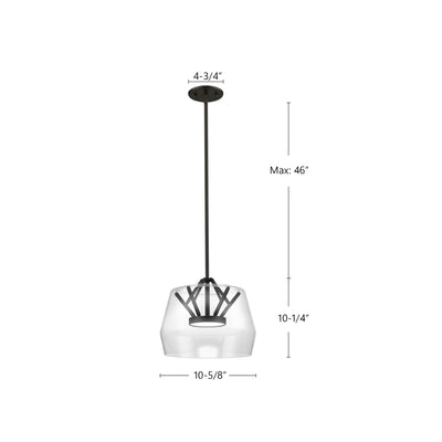 Deco 12-in Clear Glass Shade LED Pendant