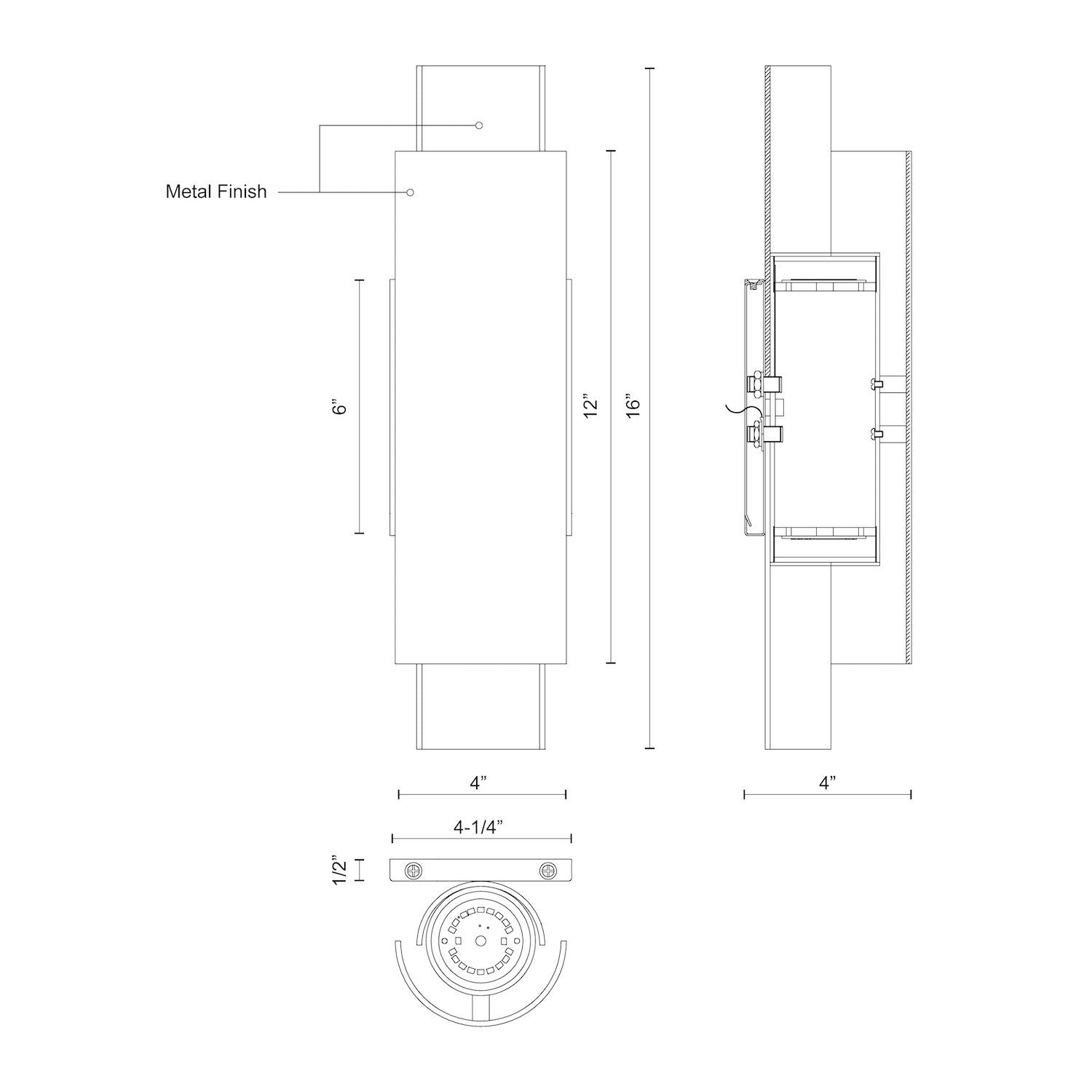 Dela 16-in Steel Wall Sconce