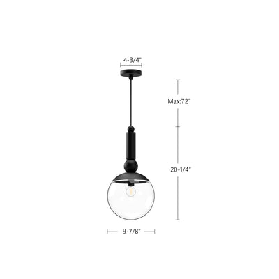Delilah 10-in Steel Pendant