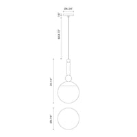 Delilah 10-in Steel Pendant