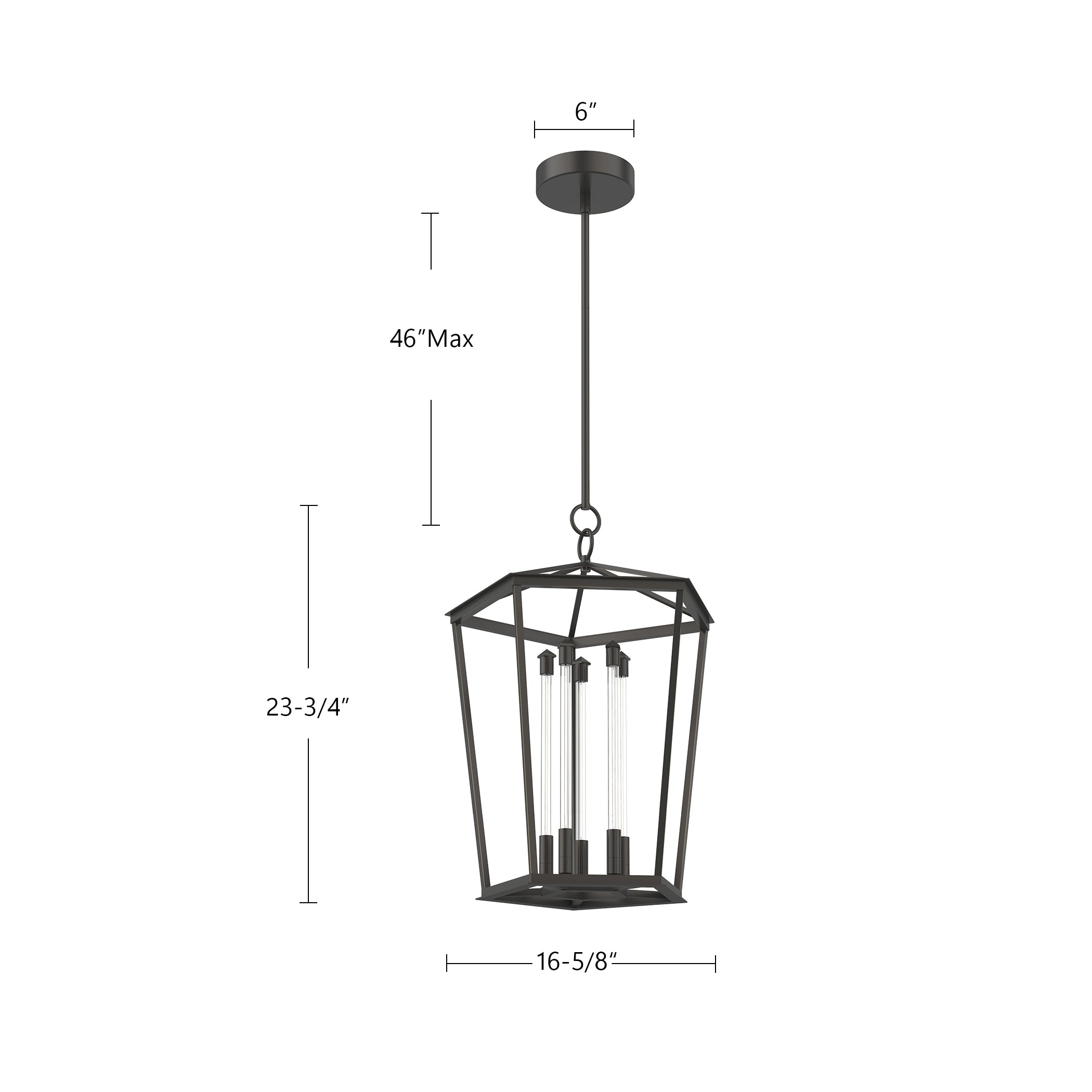 Delphine 22-in Steel Pendant