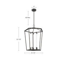 Delphine 29-in Steel Pendant