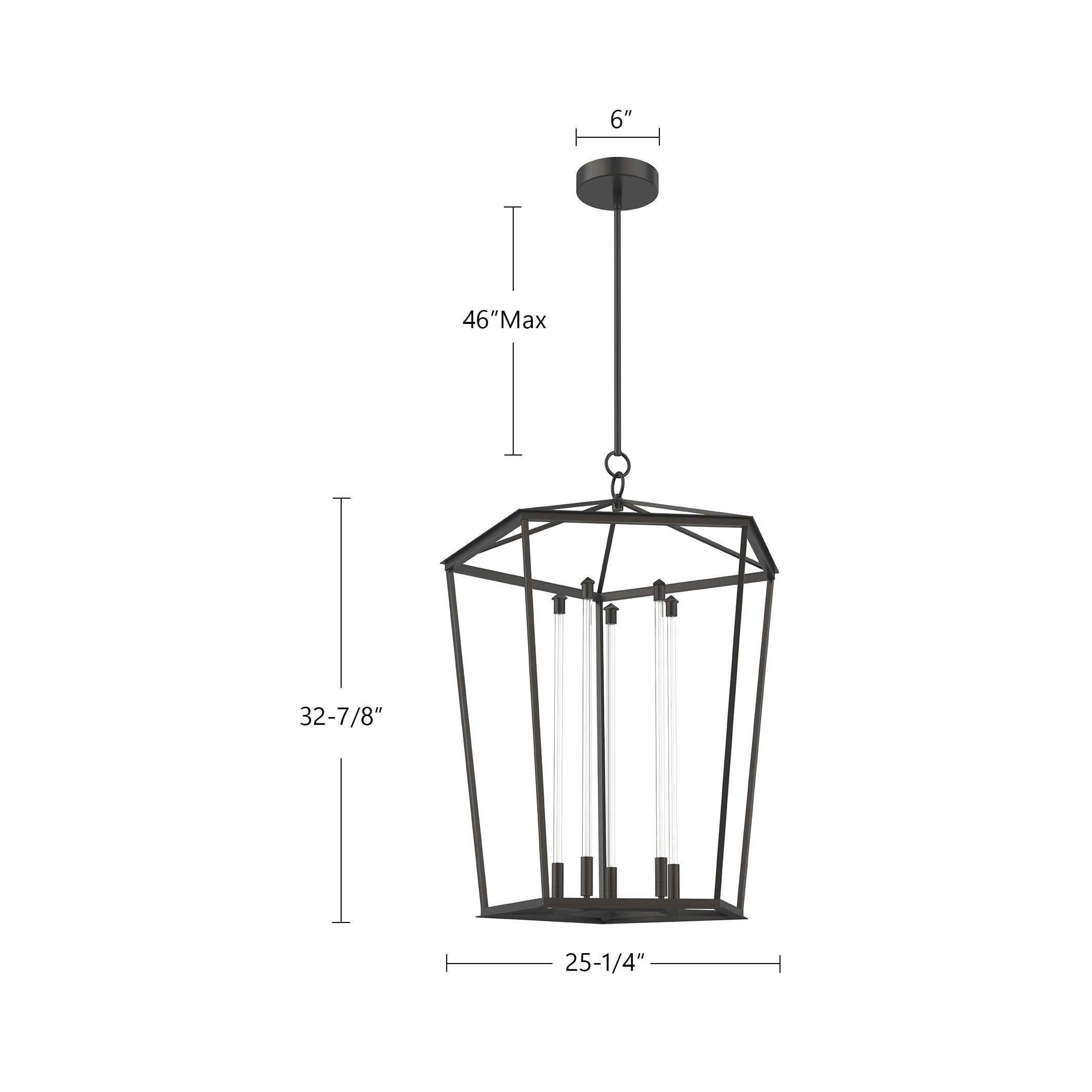 Delphine 29-in Steel Pendant