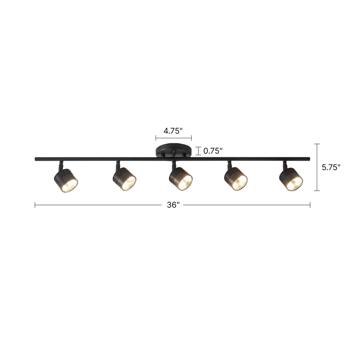 Denson 36-in Steel Track Light