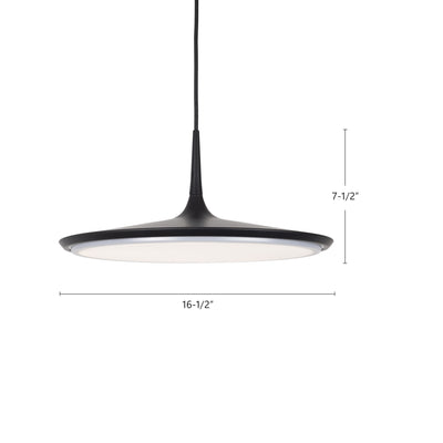 Disc 16-in Steel Pendant
