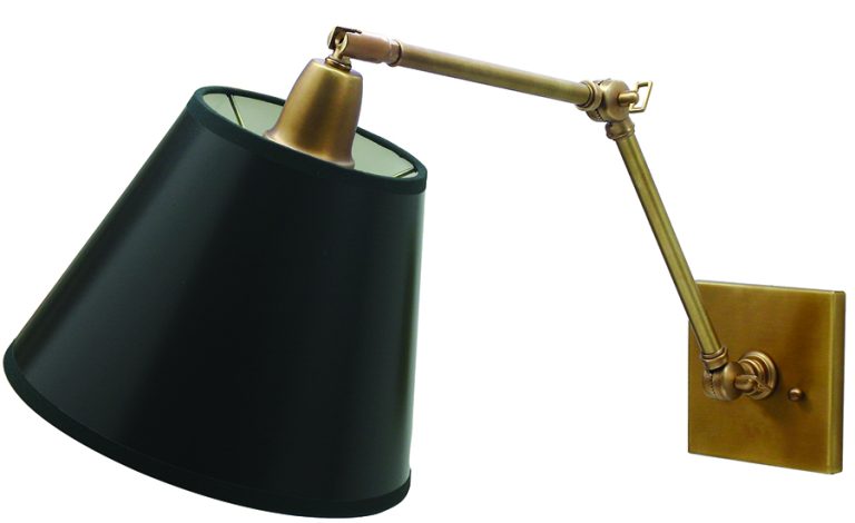9-inch Library Light Weathered Brass Direct Wire Wall Swing Lamp