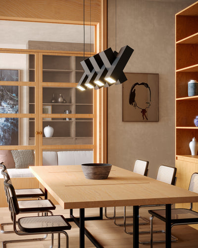 Domino 35-in Up and Down Linear LED Pendant