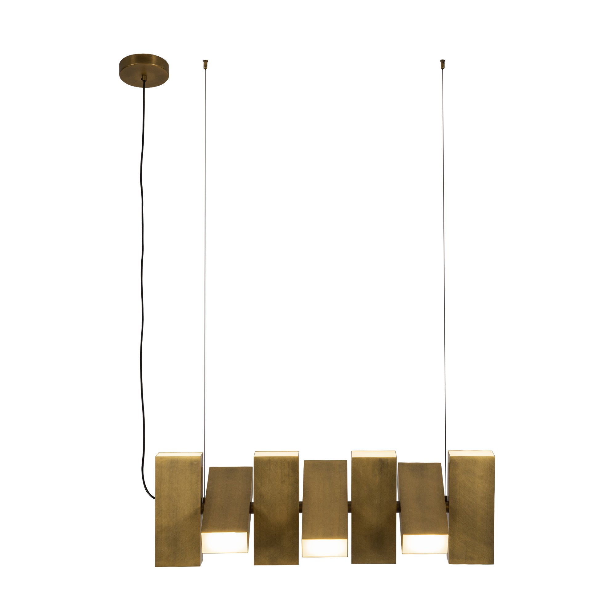 Domino 35-in Up and Down Linear LED Pendant