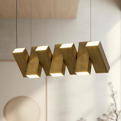 Domino 35-in Up and Down Linear LED Pendant