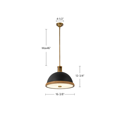 Doral 16-in Steel Pendant