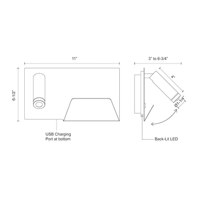 Dorchester 11-in Aluminum Wall Sconce