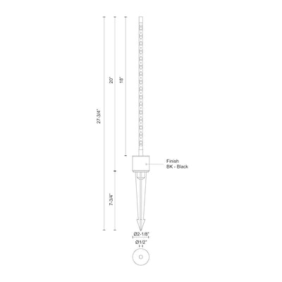 Dorian 18-in Aluminum Outdoor Path Light