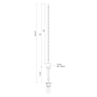 Dorian 30-in Aluminum Outdoor Path Light