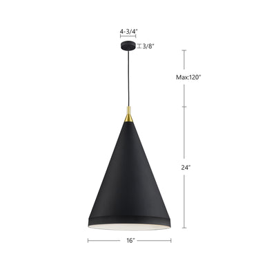 Dorothy 16-in Aluminum Pendant