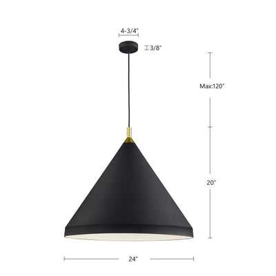 Dorothy 24-in Aluminum Pendant