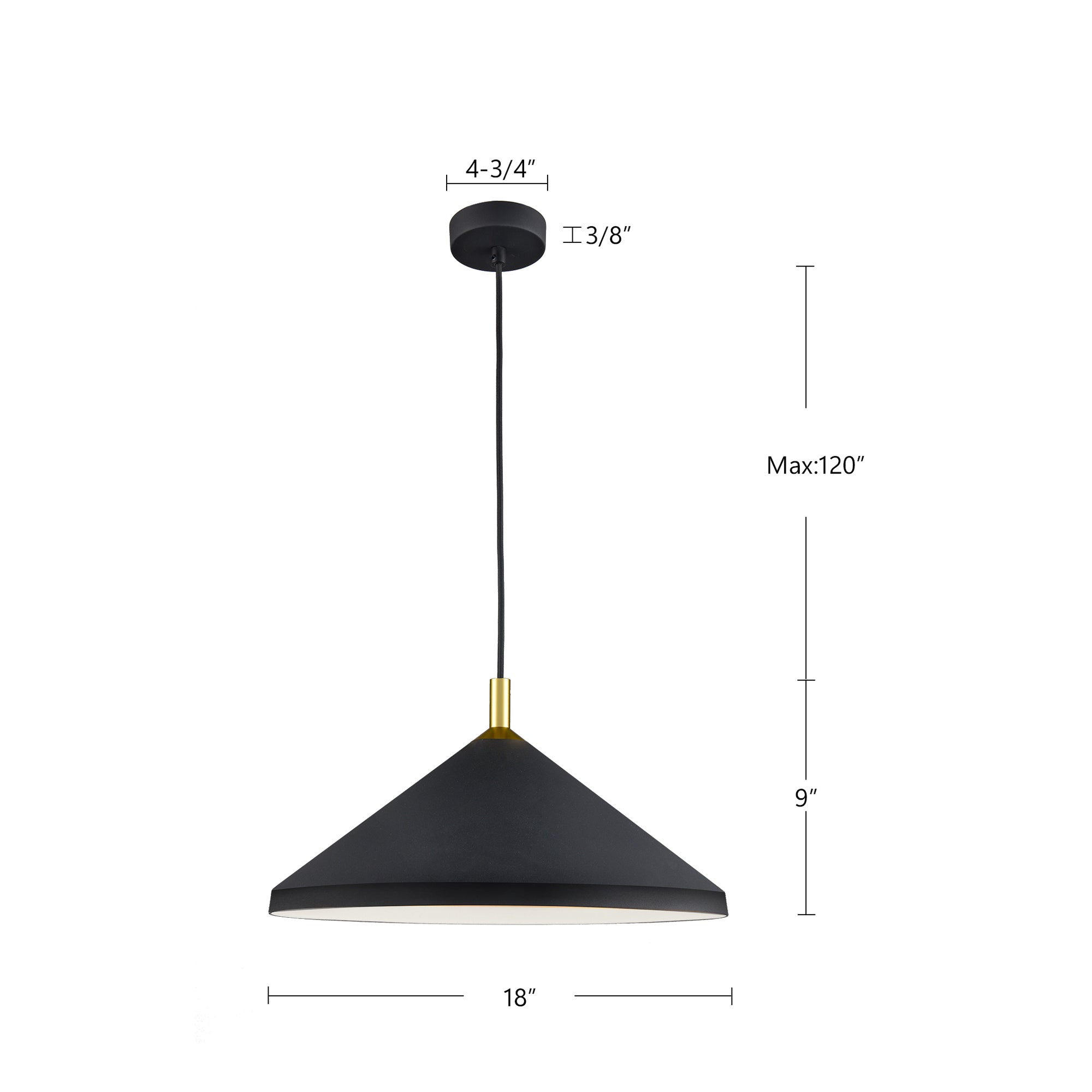 Dorothy 18-in Aluminum Pendant