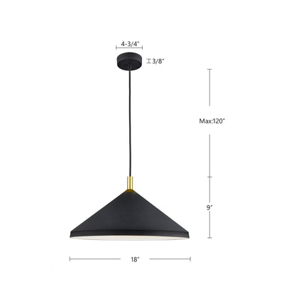 Dorothy 18-in Aluminum Pendant