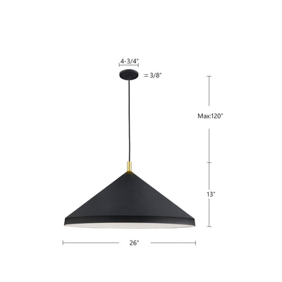 Dorothy 26-in Aluminum Pendant