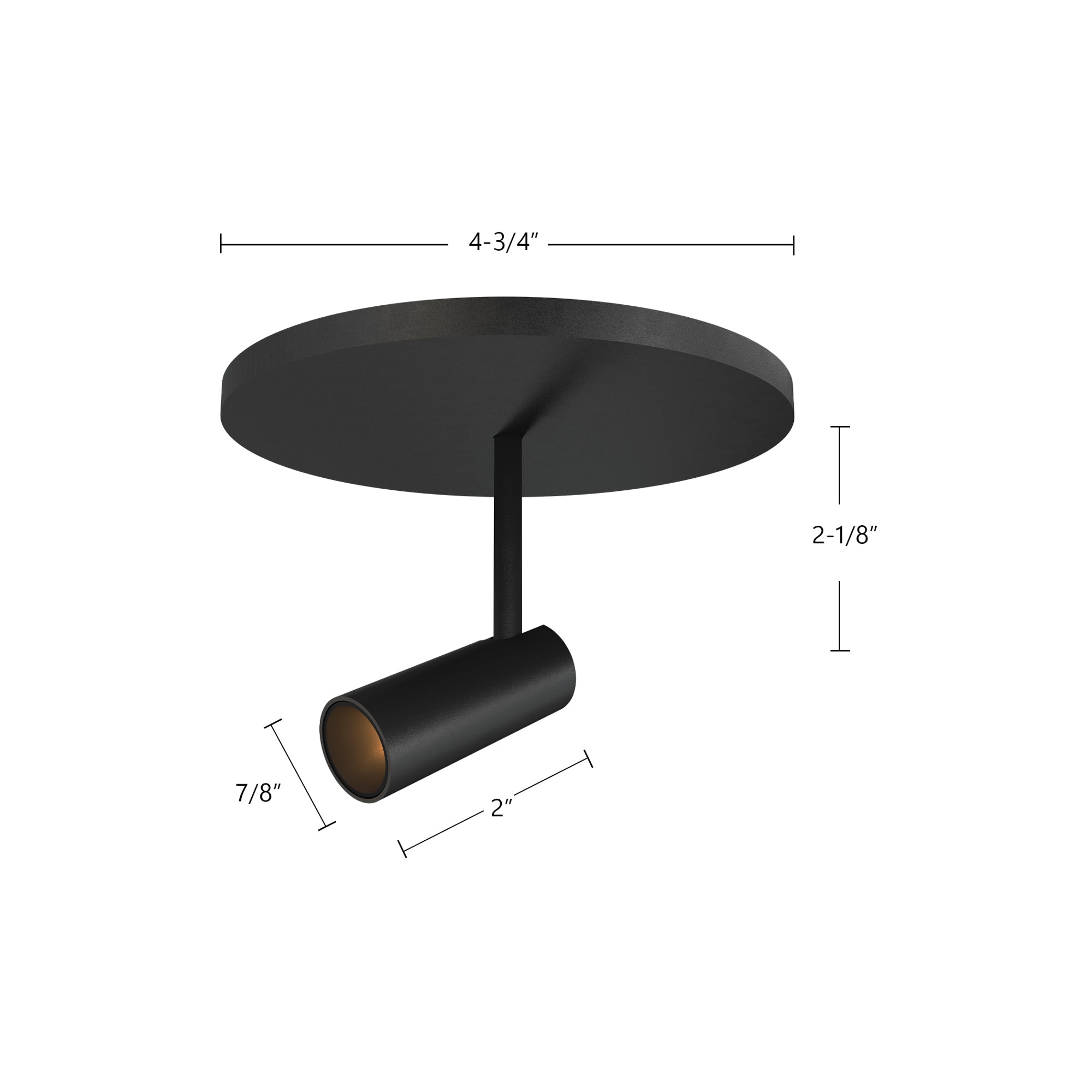 Downey 2-in Aluminum Semi-Flush Mount