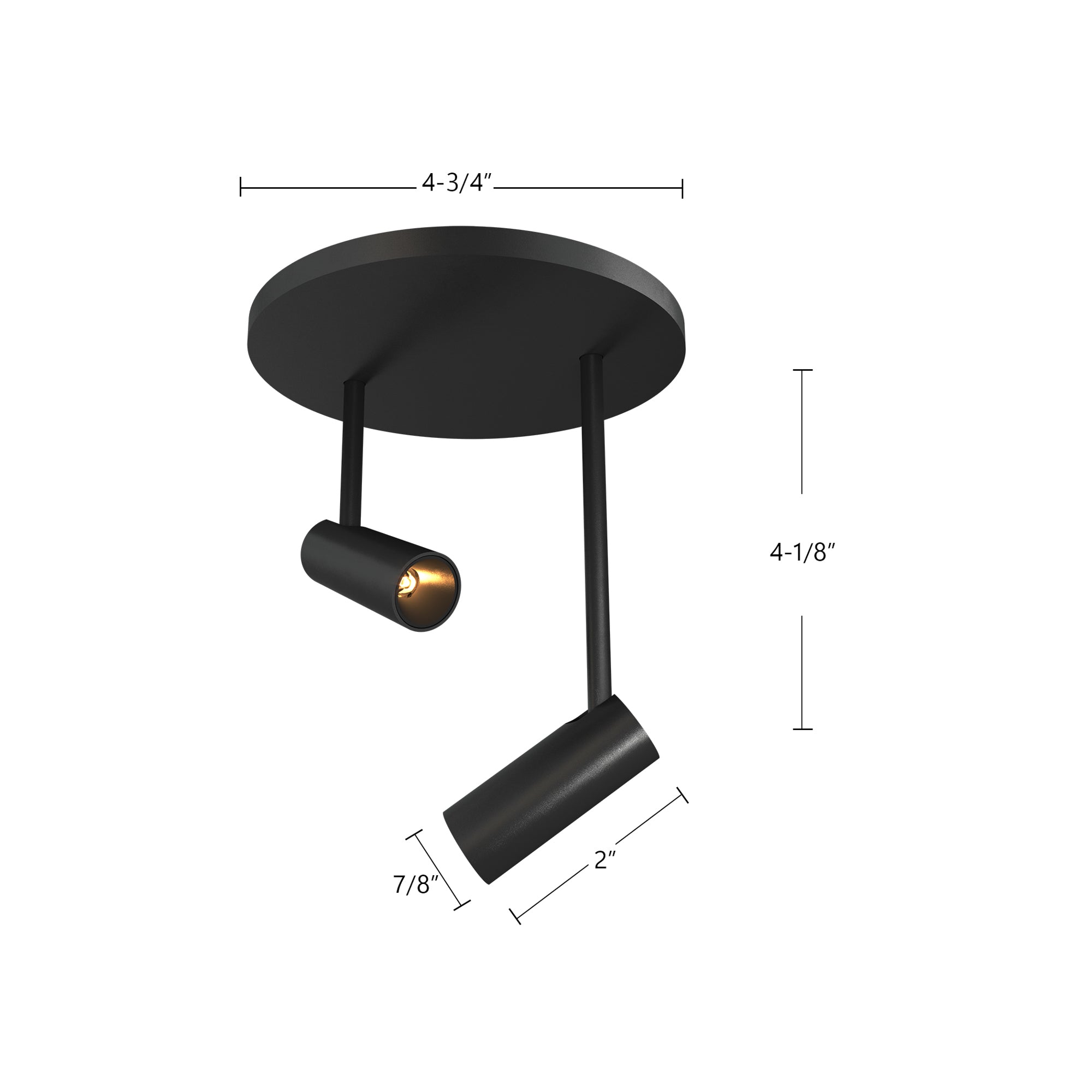 Downey 2-in Aluminum LED Semi-Flush Mount