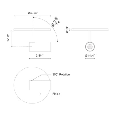 Downey 3-in Aluminum LED Semi-Flush Mount