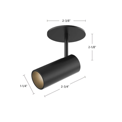 Downey 2-in Aluminum Dimmable LED Semi-Flush Mount