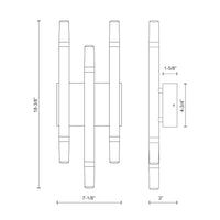 Draven 7-in Aluminum Acrylic Wall Sconce